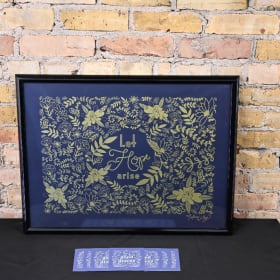Signed & Framed Letterpress "Let Hope Arise" Print item
