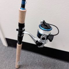 TWO fishing poles and CB's hat item