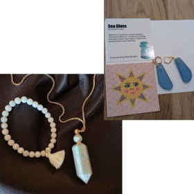 226 -Goyard Fourre-Tout Vanity Tray & Ruby Blue Co Jewellery item