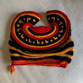 Knitted Cotton Cap with Horns item