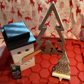 Wooden Snowman Set item