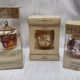 Vintage Satin Christmas Ornaments -- Value $105 item