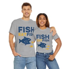 Fish Eat Fish / Runners Run Adult Tee (male ch) (2XL-3XL) item