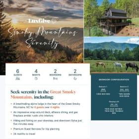 Smoky Mountains Serenity 6 Guests, 4 Nights, 2Bed, 2Bath item