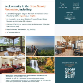 Smoky Mountains Serenity 6 Guests, 4 Nights, 2Bed, 2Bath item