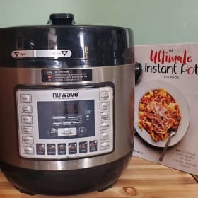 NUWAVE pressure cooker with cookbook item