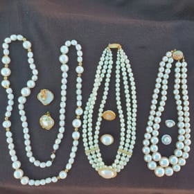 3 Pearl Style Necklaces with earring sets item