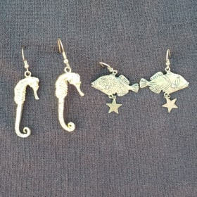 Under the sea - 2 pair earring combo item