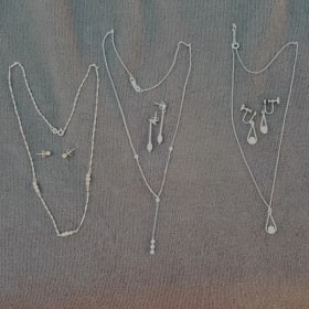 Delicate Trio (2 silver, 1 Gold in color) item