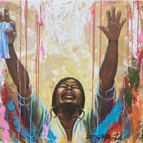 "Hallelujah Anyway Original Painting item