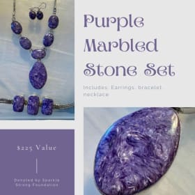 Purple Marbled Stone Set item