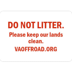 7" x 10" DO NOT LITTER item