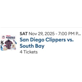 San Diego Clipper tickets item