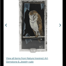 Offset Lithograph BARN OWL Joanne Young item