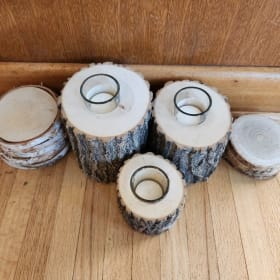Live Edge Wood Candle Holders by Kalyn Murdock item