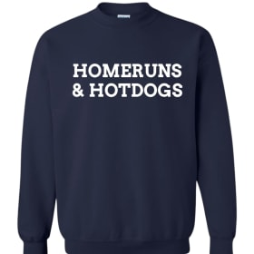 Youth S - Adult XL Navy Homeruns & Hotdogs Sweatshirt item