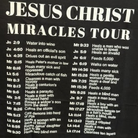 Jesus Christ Miracle Tour T-shirt item