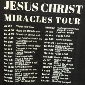 Jesus Christ Miracle Tour T-shirt item