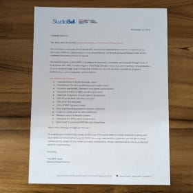 43 - Studio Bell Family Membership + bag - valued at $135 item