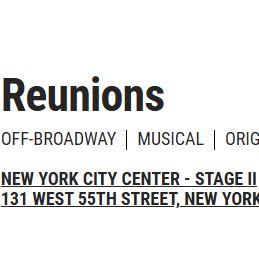 2 Tickets to Reunions in New York City item