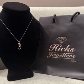 Hicks Jewellers White & Rose Gold Diamond Pendant item