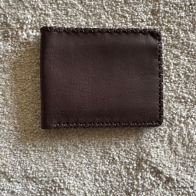 Men's brown leather wallet item