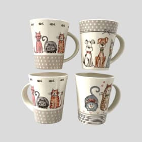 4 Gift Cups with Animal Prints item