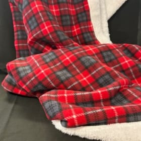 Handmade reversible fleece blanket item