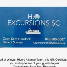 H2O Excursion with Captain Kent $50.00 off gift certificate item
