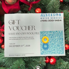 All Season Water Service - $50 off pool refill item