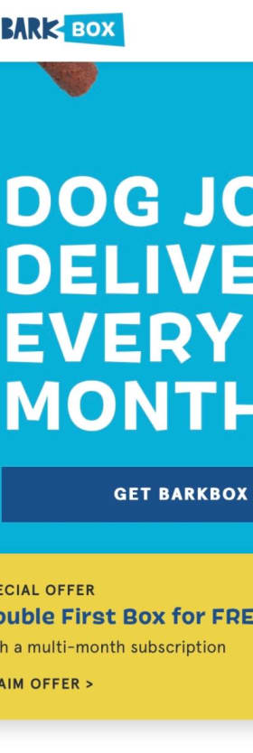 Bark Box Digital gift certificate - $45 value item
