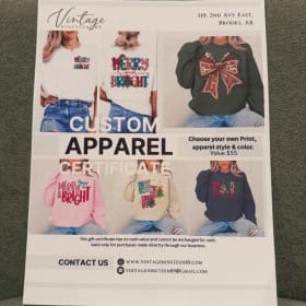Custom Apparel Certificate item