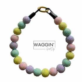 Easter Egg homemade beaded dog necklace 13” item