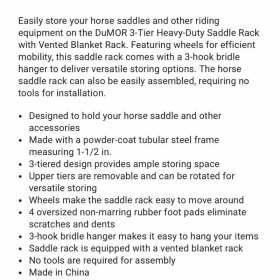 DuMOOR 3-Tier Heavy-Duty Saddle Rack item