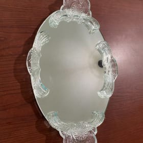 Crystal mirror vanity tray item