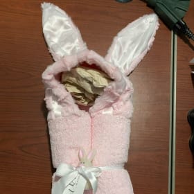 Brand New Bunny eared hooded towel item
