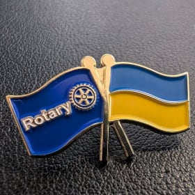 Rotary/Ukraine Crossed Flags Lapel Pin item