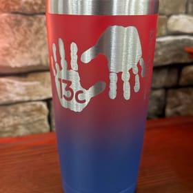 20 oz Tumbler (Red to Blue Fade) item