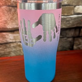 20 oz Tumbler (Pink to Blue Fade) item