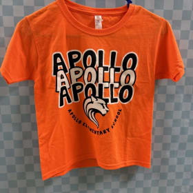 *CLEARANCE* Apollo Neon Orange Stacked Logo T-shirt item