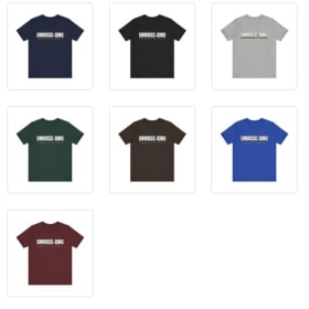 Unmasking Retro Stack Tee – Layered Rainbow Graphic item