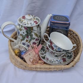 Porcelain Tea Set with Gourmet Tea (Value: $80) item