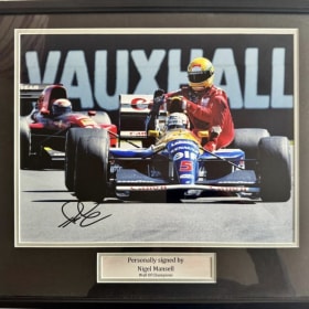 “Taxi for Senna” Print - Signed by Nigel Mansell item