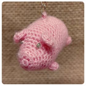 Hand-Knitted Swiss Piglet Earrings item