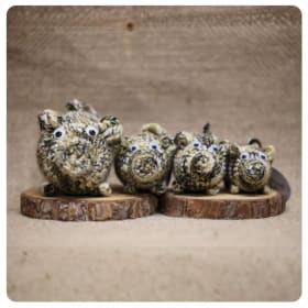 Spacedye Family | Hand-Crocheted Pig Set item