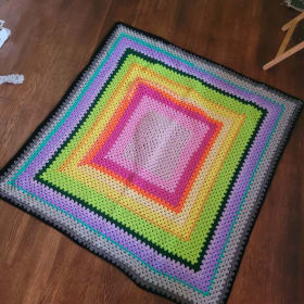 Crochet Rainbow Blanket item