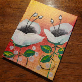 GGlossy Flowers Acrylic Painting item
