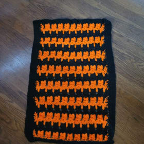 2 Crocheted Cat Lap Blankets item