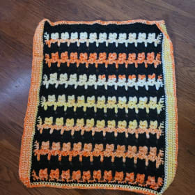 2 Crocheted Cat Lap Blankets item