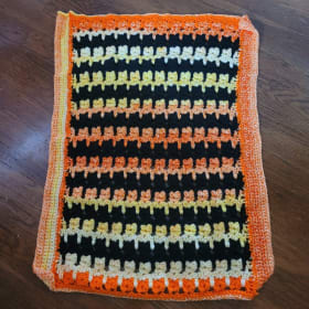 2 Crocheted Cat Lap Blankets item